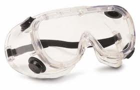 Photograph of approved splash-resistant goggles.